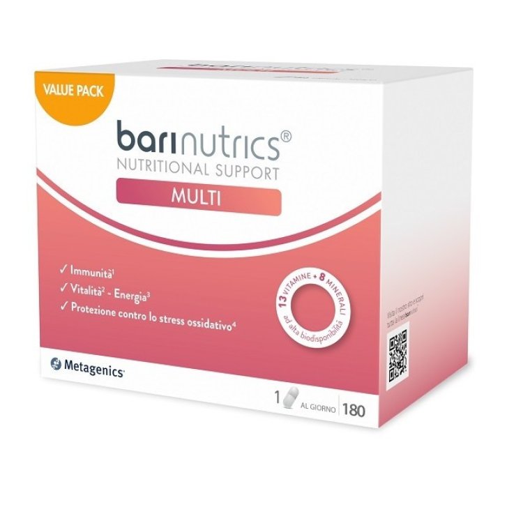 Barinutrics Multi Integratore Multivitaminico Vitamine e Minerali 180 Capsule - Metagenics