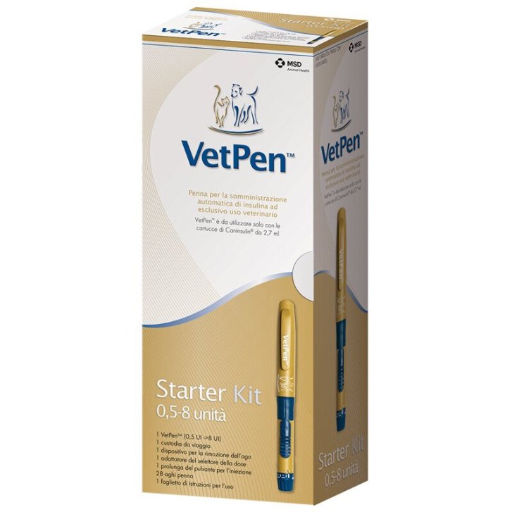 Caninsulin VetPen Penna Insulina Veterinaria 8 UI Starter Kit per Cani e Gatti