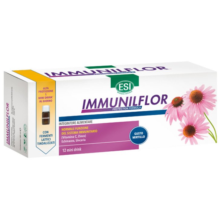 Immunilflor Mini Drink Integratore per Difese Immunitarie 12 Flaconcini - Esi