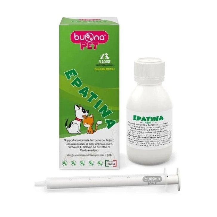 Epatina Mangime Complementare per Cani e Gatti Supporta la Funzione Epatica 60g - Buona