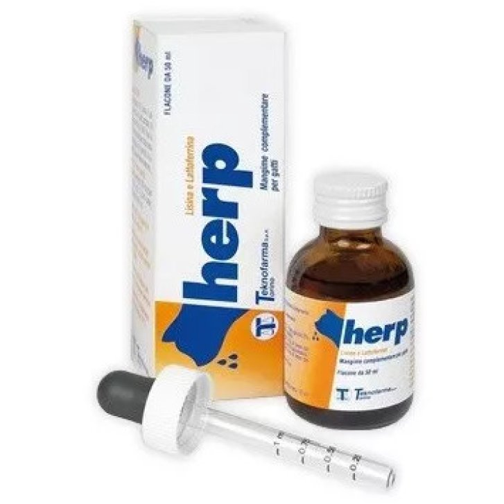 Herp Mangime Complementare per Gatti con Lattoferrina e Lisina 50ml - Teknofarma Herp Mangime Complementare per Gatti con Lattoferrina e Lisina 50ml - Teknofarma
