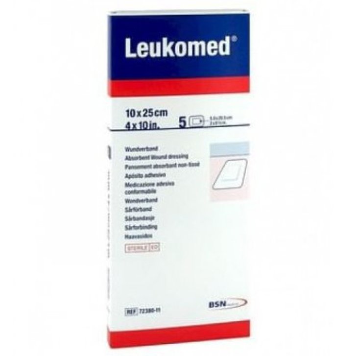 Medicazione Post Operatoria Assorbente TNT 10x25cm 5 Pezzi - Leukomed