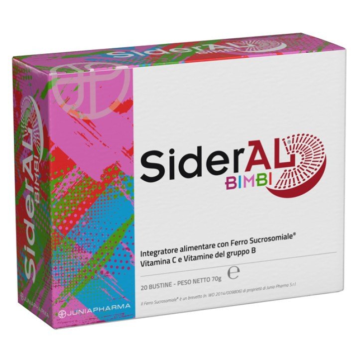 Sideral Bimbi Integratore Ferro Sucrosomiale Vitamina C e B 20 Bustine - Sideral