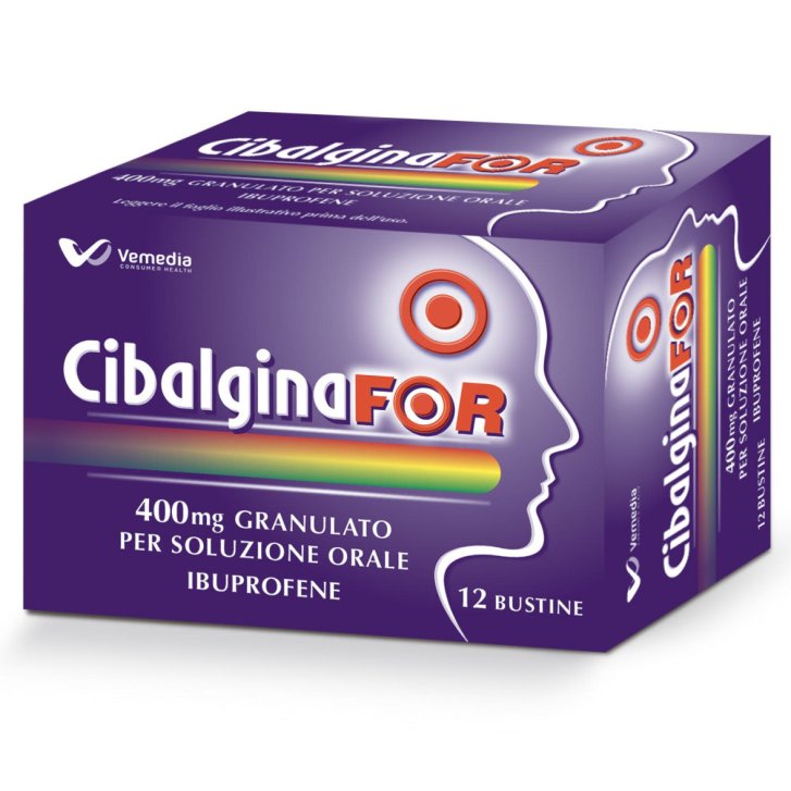 Cibalginafor ibuprofene 400mg antidolorifico e antinfiammatorio granulato per soluzione orale 12 bustine - Cibalgina