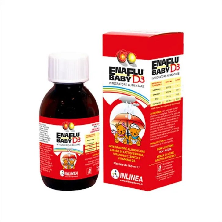 Enaflu Baby D3 Integratore con Vitamina C D3 e Zinco 150ml - Inlinea