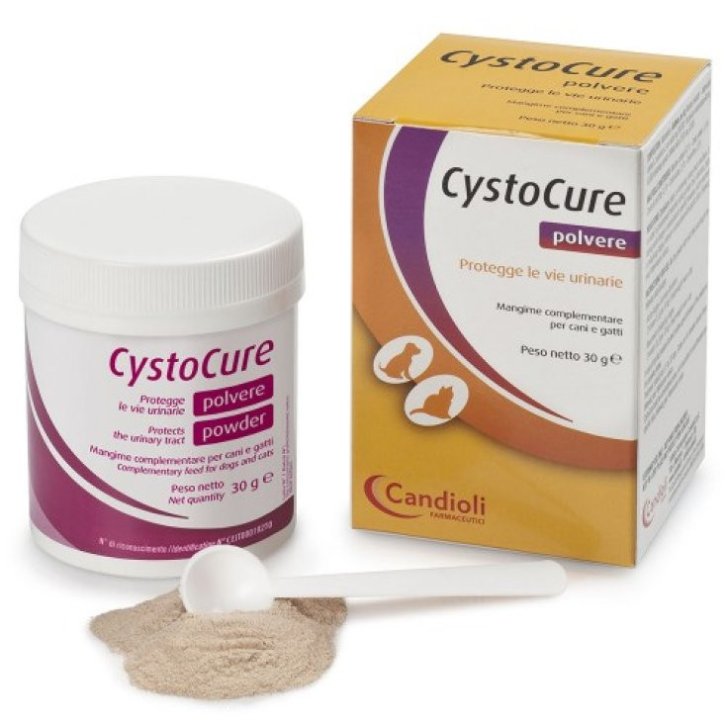 Cystocure Forte mangime complementare in polvere vie urinarie per Cani e Gatti 30g - Candioli