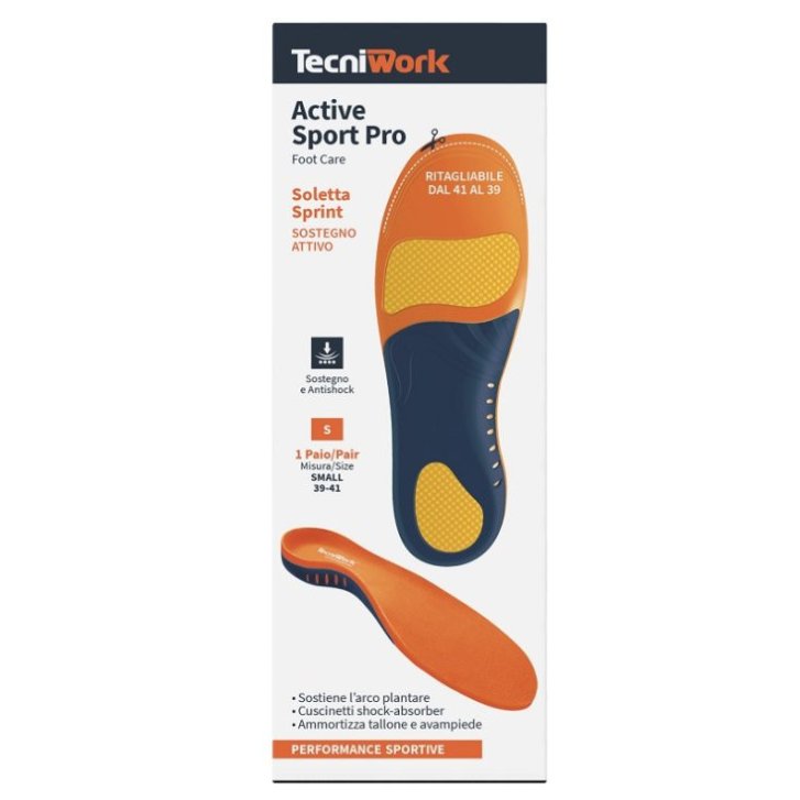 Solette Ortopediche Sportive Active Sport Pro Taglia XS (35-38) - TecniWork