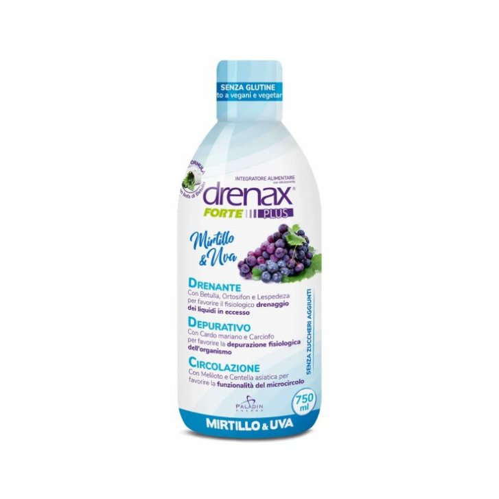 Drenax Forte Plus Integratore Drenante Mirtillo e Uva 750ml - Paladin Pharma