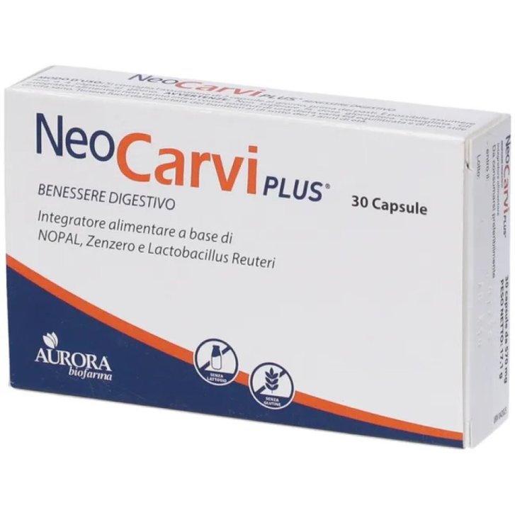 NeoCarvi Plus Integratore per la Funzione Digestiva 30 Capsule - Aurora Biofarma