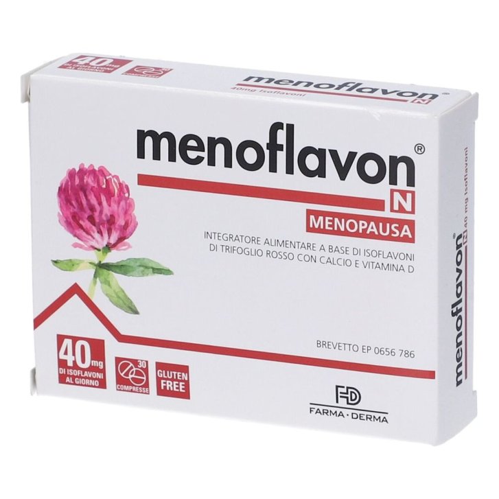Menoflavon N integratore menopausa con isoflavoni trifoglio rosso e vitamina D 30 compresse Menoflavon N integratore menopausa con isoflavoni trifoglio rosso e vitamina D 30 compresse
