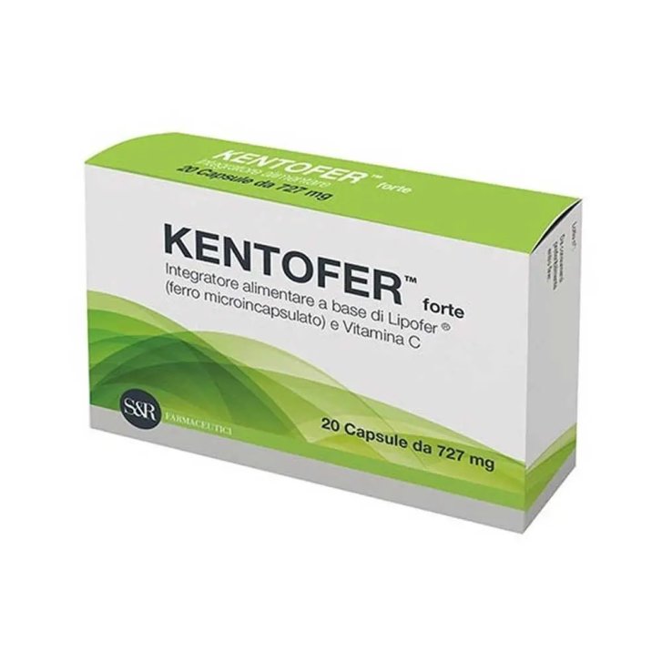 Kentofer Forte Integratore Ferro e Vitamina C Senza Glutine e Lattosio 20 Capsule - S&R Farmaceutici