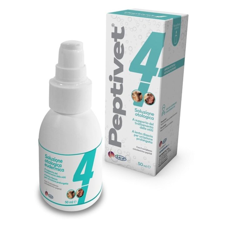 Peptivet 4 Soluzione Otologica per Otiti di Cani e Gatti 50ml - Nextmune Peptivet 4 Soluzione Otologica per Otiti di Cani e Gatti 50ml - Nextmune