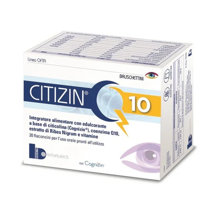 Citizin Q10 Integratore Supporto Funzioni Visive 20 Flaconcini - Bruschettini