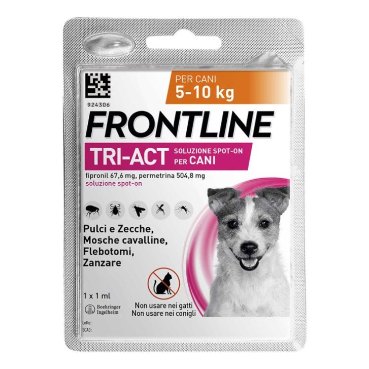 Frontline Tri-Act Soluzione Spot-On Cani 5-10 Kg 1 Pipetta - Frontline