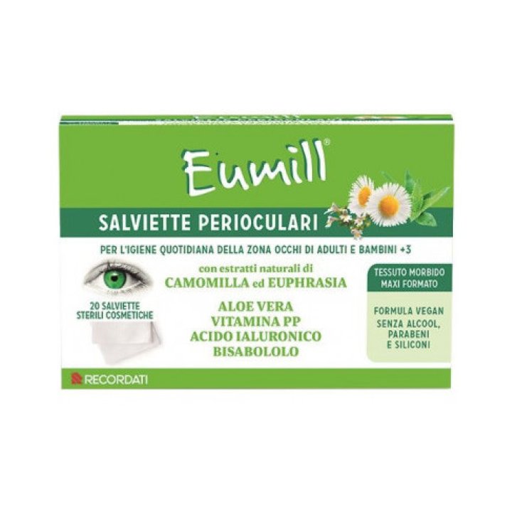 Salviette Perioculari per Igiene Occhi 20 Pezzi - Eumill