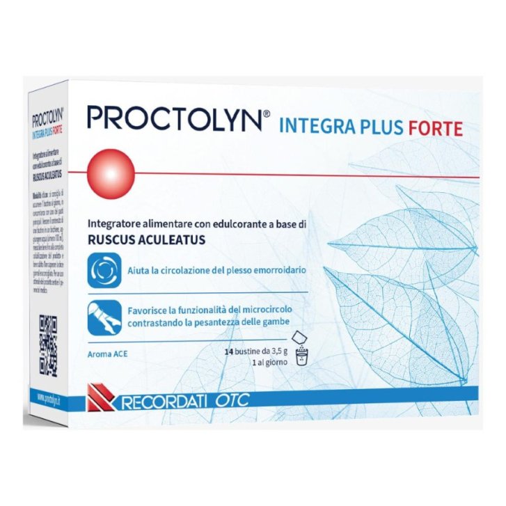 Proctolyn Integra Plus Forte Integratore per Emorroidi 14 bustine - Recordati Proctolyn Integra Plus Forte Integratore per Emorroidi 14 bustine - Recordati