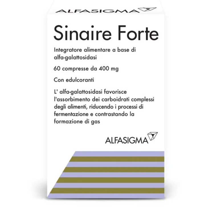 Sinaire Forte Integratore Alfa-Galattosidasi contro Gas Intestinali 60 Compresse - Alfasigma