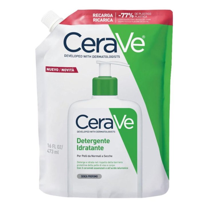 CeraVe Refill Detergente Idratante Viso e Corpo Pelle Normale/Secca 473ml - CeraVe CeraVe Refill Detergente Idratante Viso e Corpo Pelle Normale/Secca 473ml - CeraVe