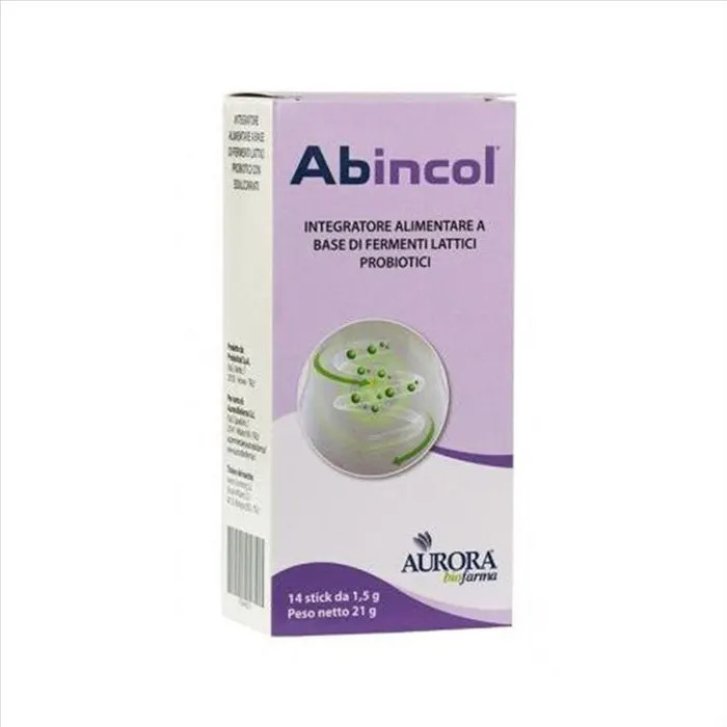 Abincol Integratore Fermenti Lattici per Flora Intestinale 14 Stick Orosolubili - Aurora Biofarma