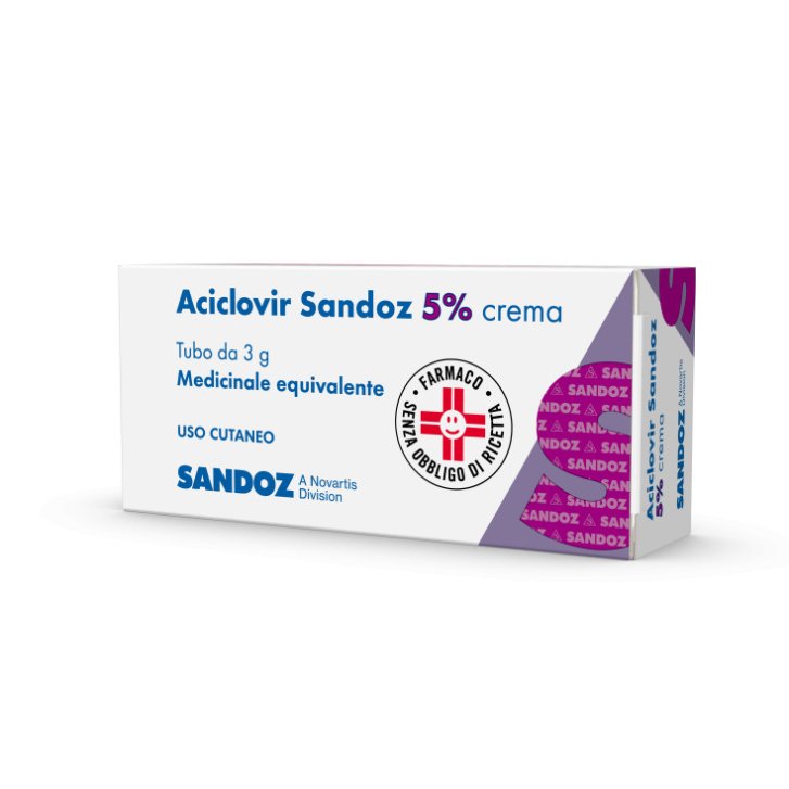 Aciclovir Crema 5% 3 g - Sandoz