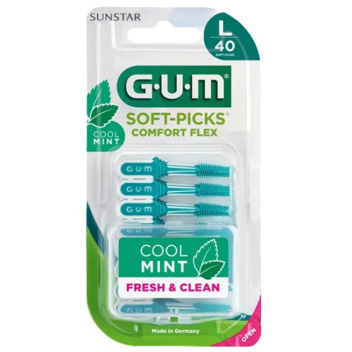 Soft-Picks Comfort Flex Large Scovolini Interdentali Menta 40 Pezzi - Gum Soft-Picks Comfort Flex Large Scovolini Interdentali Menta 40 Pezzi - Gum