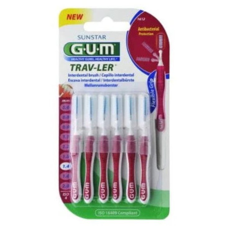 Gum Travler Scovolino Interdentale 1,4 mm 6 Pezzi - Gum