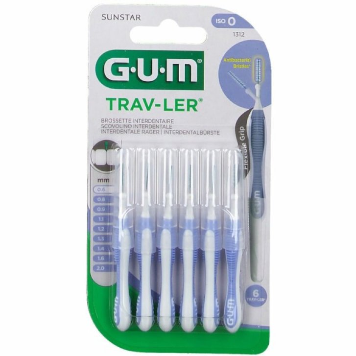 Gum Trav-Ler Scovolino Interdentale 0,6 mm 6 Pezzi - Gum