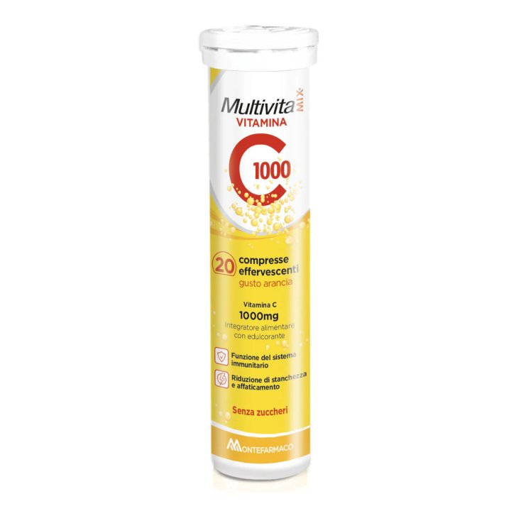 Vitamina C 1000 Integratore Effervescente 20 Compresse - Multivitamix