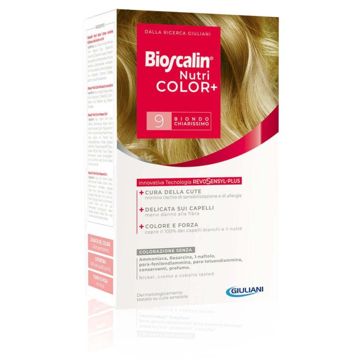 Bioscalin Nutri Color+ 9 Biondo Chiarissimo, Colorazione Permanente - Bioscalin