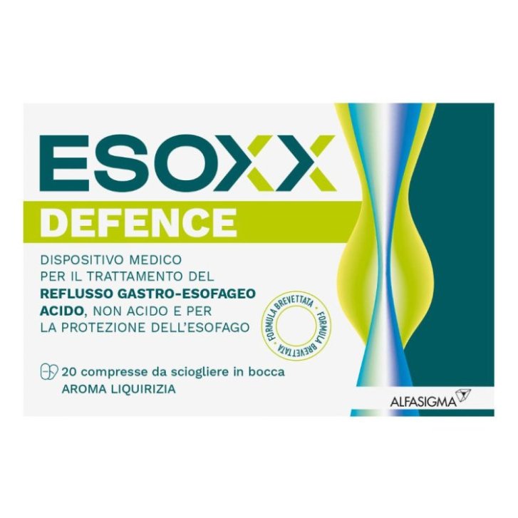 Esoxx Defence Dispositivo Medico Reflusso Gastroesofageo Compresse Masticabili Aroma Liquirizia 20 Compresse - Esoxx