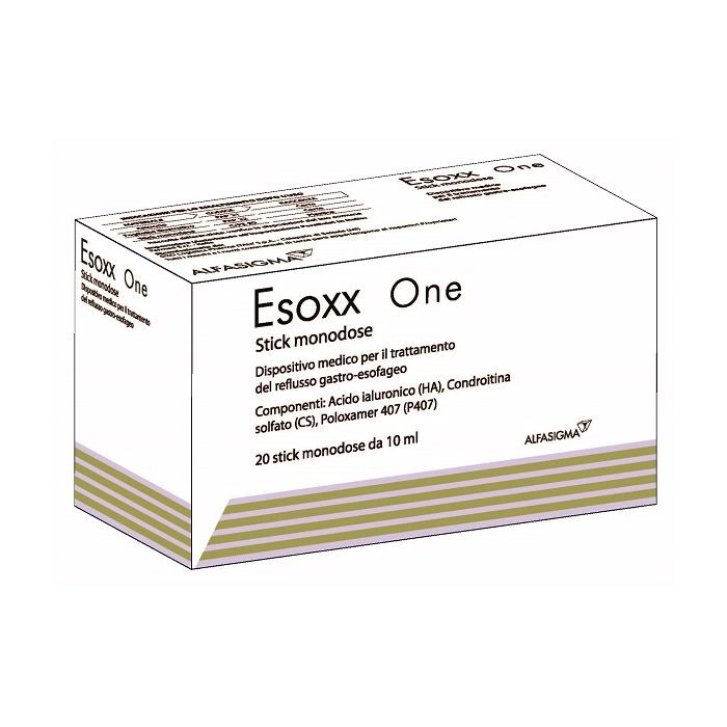 Esoxx One Dispositivo Medico Reflusso Gastroesofageo Acido Ialuronico e Condroitin-Solfato 20 Bustine Stick 10ml - ESOXX