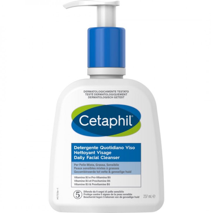 Detergente Quotidiano Viso Pelle Mista e Sensibile 237ml - Cetaphil