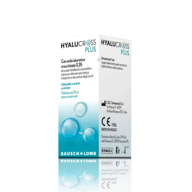 Hyalucross Plus Gocce Oculari Sollievo Occhi Secchi 10ml - Bausch & Lomb Hyalucross Plus Gocce Oculari Sollievo Occhi Secchi 10ml - Bausch & Lomb