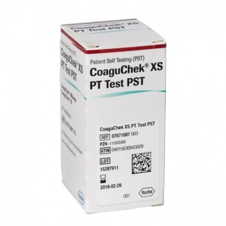 CoaguChek XS PT Test Strisce Reattive per Tempo di Protrombina 6 Strisce - Roche Diagnostics