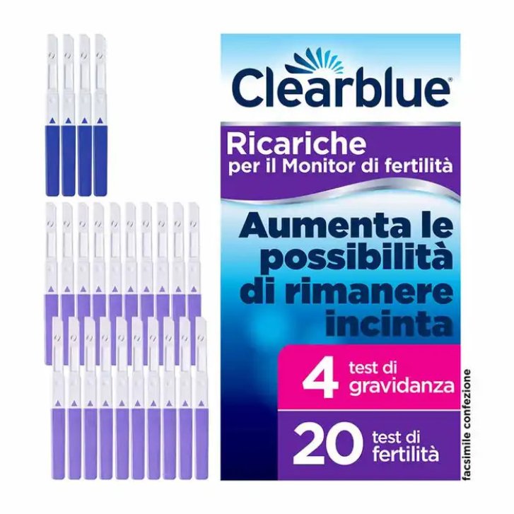 Clearblue Advanced Test di Ricambio per Monitor di Fertilità 20 Test Fertilità + 4 Test Gravidanza - Clearblue