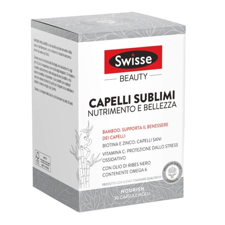 Capelli Sublimi Integratore con Biotina, Zinco e Vitamina C 30 Capsule - Swisse