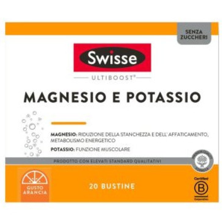 Swisse Magnesio e Potassio Integratore per Metabolismo Energetico 20 Bustine - Swisse