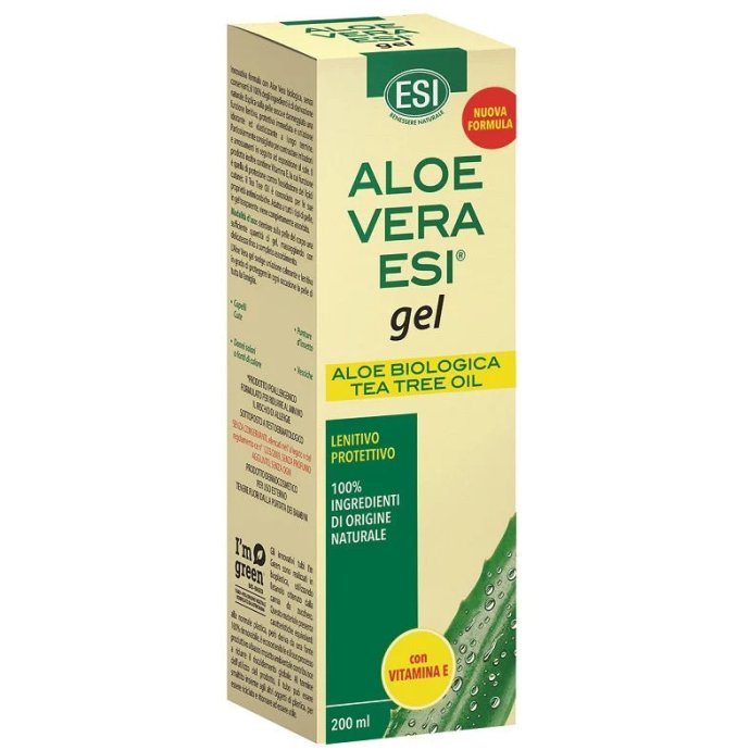 Aloe Vera Gel Lenitivo con Vitamina E e Tea Tree Oil 200ml - ESI