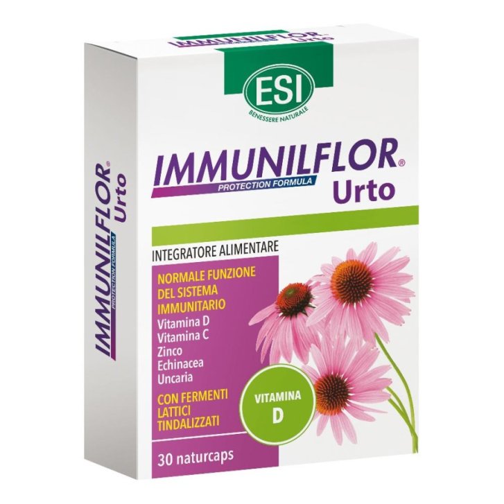 Immunilflor Urto Vitamina D Integratore per Difese Immunitarie 30 Capsule - ESI