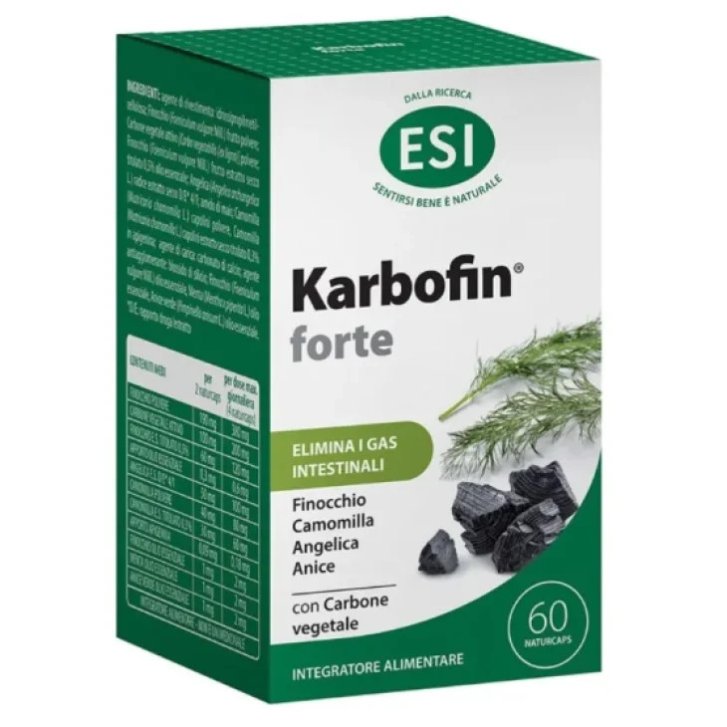 Karbofin Forte Integratore per Gonfiore e Digestione 60 Naturcaps - ESI