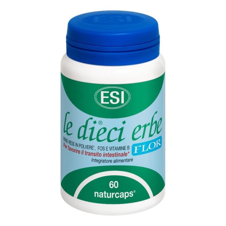 Le Dieci Erbe Flor ESI Integratore per Transitito Intestinale 60 Capsule - ESI