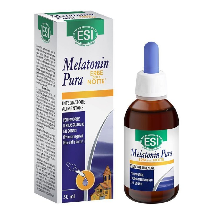 Melatonin Pura Erbe Notte Gocce per Sonno 50 ml - ESI