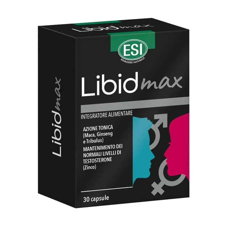 Libidmax Integratore con Ginseng Maca Ginkgo Biloba e Vitamine 30 Capsule - ESI