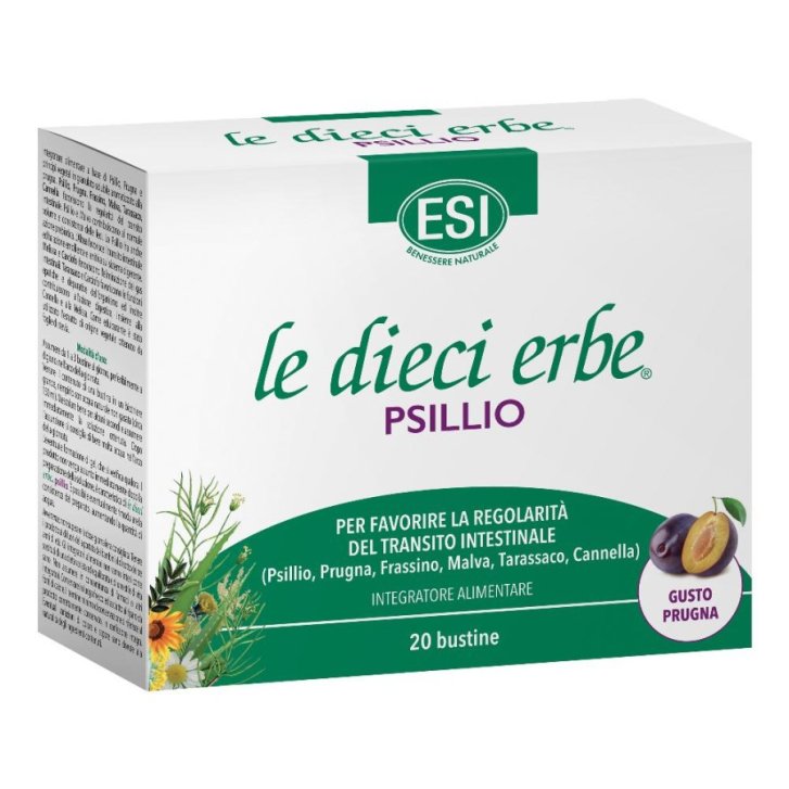 Le Dieci Erbe Psillio ESI Integratore per Regolarità Intestinale 20 Bustine - Esi