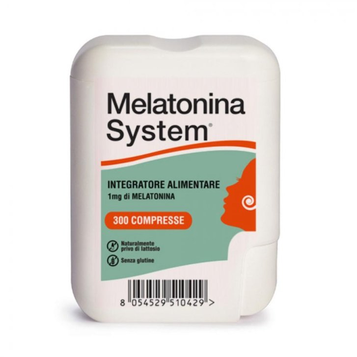 Melatonina System Integratore Sonno e Jet Lag 1 mg 300 Compresse - Sanifarma Melatonina System Integratore Sonno e Jet Lag 1 mg 300 Compresse - Sanifarma