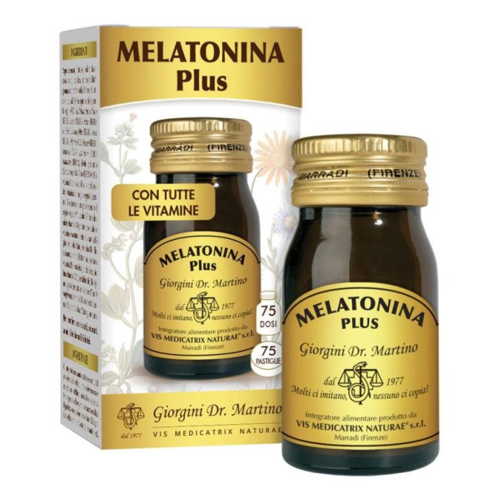 Melatonina Plus Integratore Sonno con Triptofano e Vitamina B 75 Pastiglie - Dr. Giorgini
