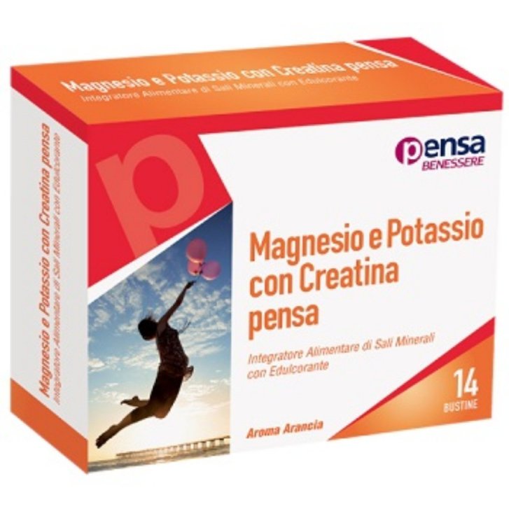 Magnesio e Potassio con Creatina Integratore Sali Minerali 14 Bustine - Pensa Pharma Magnesio e Potassio con Creatina Integratore Sali Minerali 14 Bustine - Pensa Pharma