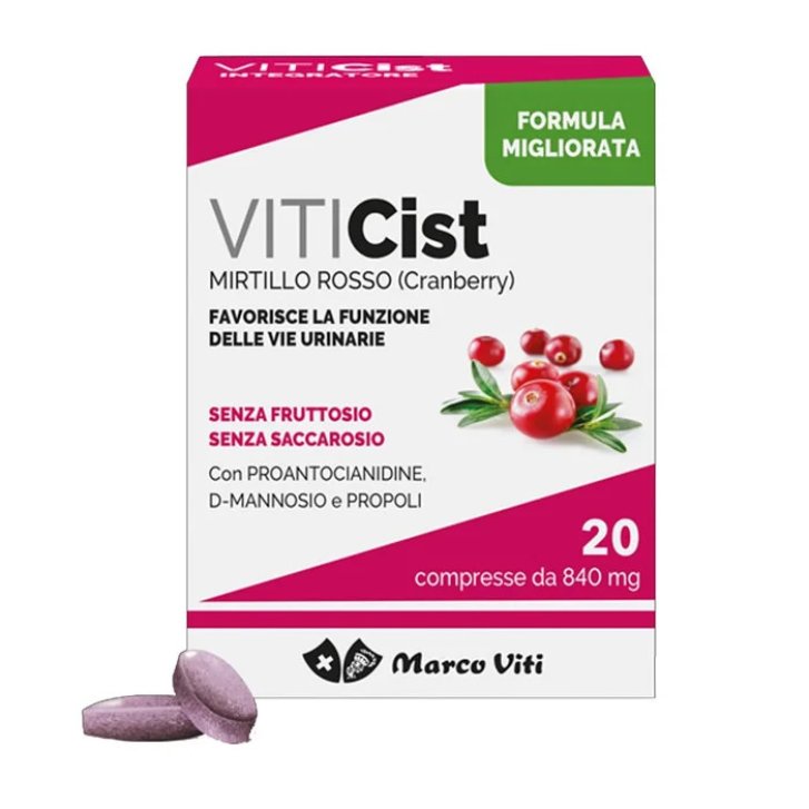 Viticist Mirtillo Integratore per Vie Urinarie 20 Compresse - Marco Viti Viticist Mirtillo Integratore per Vie Urinarie 20 Compresse - Marco Viti