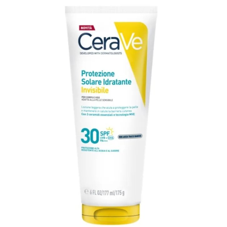CeraVe Protezione Solare Idratante Invisibile SPF30 Crema Viso e Corpo 177ml - CeraVe