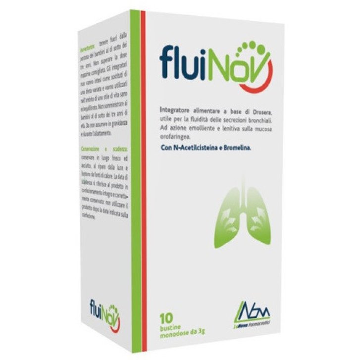 Fluinov Integratore Alimentare per Fluidità Bronchiale 10 Bustine - Lanova Farmaceutici